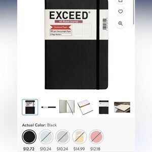 NIP SEALED Exceed A5 Ruled Journal, Ruled, black, 120
Sheets, 100gsm. Pack of 2!